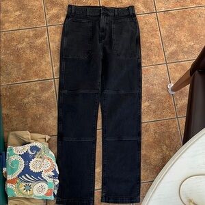 Madewell 90's Straight Black Utility Jeans